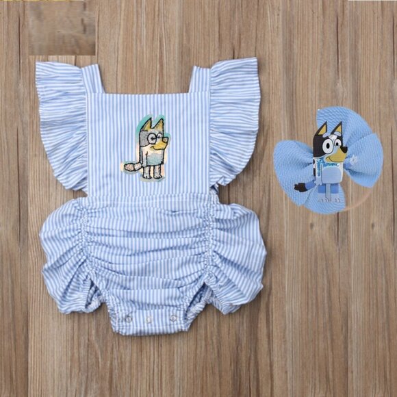 Bluey Dress Bluey First Birthday Romper Bluey Outfit Bluey Clothes  Jumpsuit - Picture 1 of 2